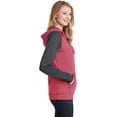 thumbnail image 2 of District Juniors Lightweight Fleece Raglan Hoodie - DT296, 2 of 4