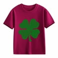 thumbnail image 4 of XQYLOS Boys Girls St-Patricks Day Shirt Graphic Tee Comfortable Fit Daily Wear Green Holiday Themed Top for Kids Fun Casual Apparel Ages 1-15 Years, 4 of 5
