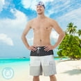 thumbnail image 2 of North 15 Men's Board Beach Swim Trunks Shorts with Cargo Pokcet-5111-Blk/Gry-5XL, 2 of 7