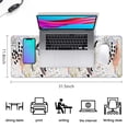 thumbnail image 2 of Work in Style with Our Abstract Art Mouse Pad | Modern Boho Leaves Design | Waterproof and Non-Slip | Perfect Office Laptop Accessory,31.5x11.8 inches, 2 of 7