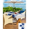 thumbnail image 5 of Fsddascl Blue Spring Floral Outdoor Tablecloth - 52x70 Inch Rectangle Dining Table Cover, Summer Botanical Wildflower Garden Waterproof Outdoor Table Cloth with Umbrella Hole & Zipper for Patio, 5 of 7