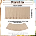 thumbnail image 3 of 6ft Khaki Gingham Ruffled Teacher Desk Skirt, Scalloped Hook and Loop Table Skirt, Back to School Classroom Decor, Polyester Full Coverage Desk Skirt for Teacher Office Reception Table Decor, 3 of 8