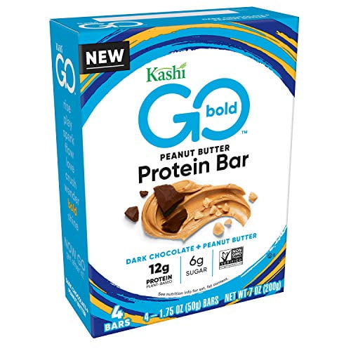 Kashi GO, Protein Bars, Dark Chocolate Peanut Butter, Vegan, Non-GMO Project Verified, 7oz (Pack of 3)