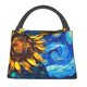 thumbnail image 1 of Easygdp Sunflower Starry Night Vibes Bolsa de Almuerzo Insulada Reutilizable, Bolsa de Mano y Bandolera para Oficina, Trabajo, Viajes, 1 of 6