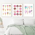 thumbnail image 4 of Póster de comida de helado de caramelo rosa de verano, lienzo Pop, arte de pared, imagen impresa, pintura, habitación de niñas, guardería, decoración del hogar, moda, 4 of 4