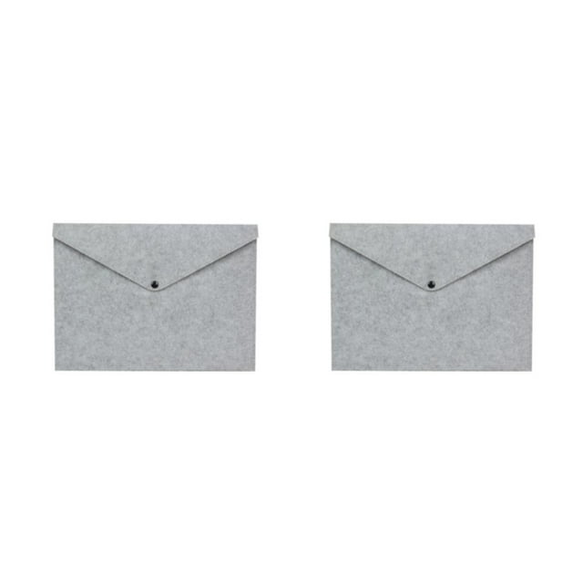 ZheElen Felt Folder Organizer For Artists Crafters And Sewers File Document Bag File Folders File Storage Organized Clutter-free light grey 2Set