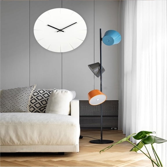 14‑Inch Round Solid Wood Silent Wall Clock, Nordic Minimalist Non‑Ticking Quartz Wall Clock, Modern Decorative Wall Clock for Living Room Bedroom Home Decor