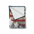 thumbnail image 2 of 4th of July Soft Flannel Fleece Blanket, American Flag Backdrop with Stars and Swirled Abstract Stripes Patriotic Design, Cozy Plush for Indoor and Outdoor Use, 60" x 80", Multicolor, by Ambesonne, 2 of 6