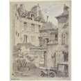 thumbnail image 2 of Ferdinand Boberg 19x24 Gold Ornate Framed and Double Matted Museum Art Print Titled - Fond De La Rue Du Jardinet (1926), 2 of 4