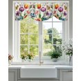 thumbnail image 3 of Tie Up Valance Curtain for Kitchen,Spring Blossom Floral Butterfly Rod Pocket Short Curtains Adjustable Tie-Up Shade Valances,Farmhouse Green Botanical Window Treatment for Bathroom Living Room, 3 of 8
