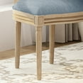 thumbnail image 3 of Camilo Wooden Dining Chair with Wicker and Fabric Seating (Set of 2), Light Blue and Natural, 3 of 4