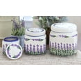thumbnail image 2 of Blue Rose Polish Pottery Lavender Fields 3 Piece Canister Set, 2 of 2