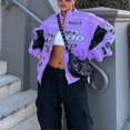 thumbnail image 2 of Casual Printed Loose Jacket Coat Creative Print Unisex Oversized Fashion Jackets for Going Out Dating Shopping, 2 of 5