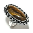 thumbnail image 2 of Natural Tiger Eye Gemstone Handmade 925 Sterling Silver Gift Ring Size 6, 2 of 2