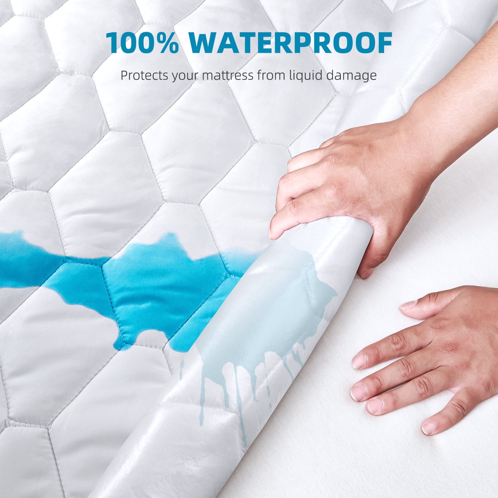 BabyGuard 100% Waterproof Mattress Protector Twin XL Size Premium Viscose from Bamboo 3D Air Cooling Mattress Pad Cover for Bed Ultra-Soft Breathable Noiseless with 8''-21'' Deep Pocket