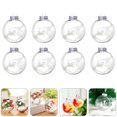 thumbnail image 2 of Zcyifa 20Pcs Clear Fillable Ornament Balls 10cm Christmas Tree Hanging Pendant, 2 of 10