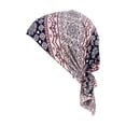 thumbnail image 1 of Langgg Chimio Chapeau Impression Foulard Femmes Coton Musulman Turban Stretch Perte de Cheveux Liée Baotou Chapeaux, 1 of 8