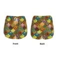 thumbnail image 3 of Rateoe Colorful Circle Printed 2 in 1 Women's Workout Shorts for Athletic Gym Running Shorts with Phone Pockets-Medium, 3 of 7