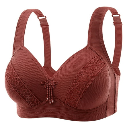 Sngxgn Women s Comfort Wireless Bra  Full-Coverage Wirefree T-Shirt Bra(Watermelon Red 36)