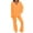 Orange, variant on Lindreshi 2 Piece Lounge Set for Women Women Two Piece Outfits Long Sleeve Solid Color Tops with High Waist Pants Baggy Warm Pajama Sets