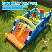 KloKick Kids Inflatable Playhouse – Backyard Obstacle Course with Water Slide & Safety Features