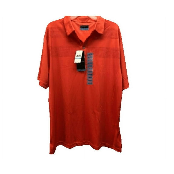 PGA TOUR PERFORMANCE GOLF POLO, HOT CORAL, XXL