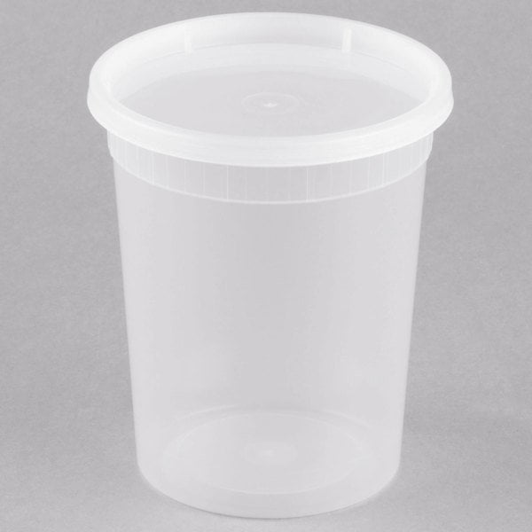 Premium Plastic Microwaveable, Stackable 25oz Deli Containers with