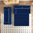 thumbnail image 5 of 3 in 1 Queen Pull Out Sofa Bed, 66'' Convertible Velvet Loveseat, Futon Lounge Recliner Sofabed with Thickness Cushions and Side Storage for Living Room, Bedroom, Apartment, Office, Blue, 5 of 9