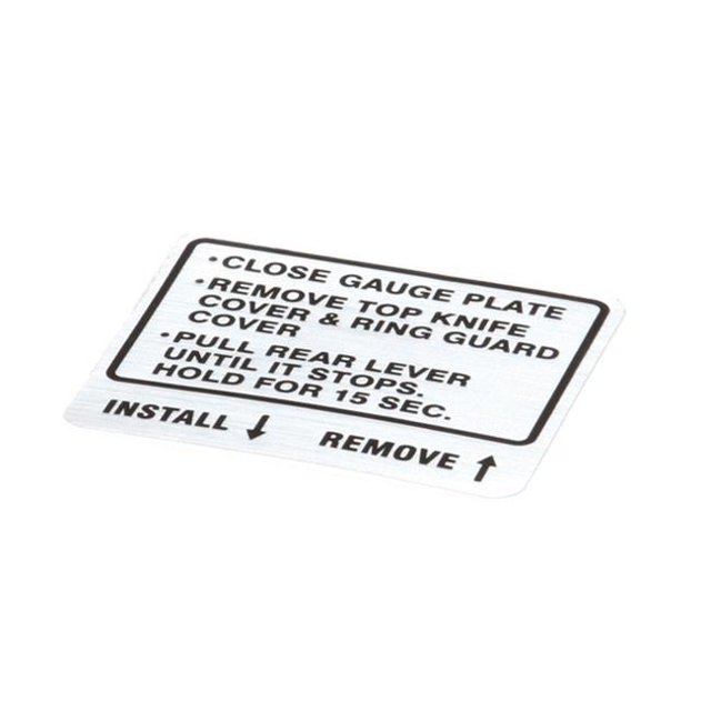 Hobart 00-914681 2,8 Po Véritable Étiquette d'Instruction d'Oem