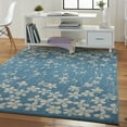 thumbnail image 6 of Nourison Tranquil Floral Turquoise 6' x 9' Area Rug, (6x9), 6 of 8
