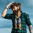 thumbnail image 4 of DEBGFS 35 Inch Wild Rag Cowboy Scarves for Men  Large Rancher Neckerchief Silk Feel  Oversize Western Bandana,brown,One Size, 4 of 6