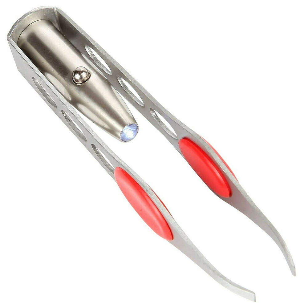 Stainless Steel Precision Tweezers w/ Advanced Illuminating LED Light