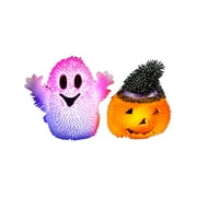 RI Novelty 12 Assorted Light Up Halloween Stress Puffer Ball Release Squeeze Toys