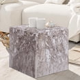 thumbnail image 2 of Meridian Furniture Piazza Brun Fini Marbre Béton Table d'Appoint Intérieur/extérieur, 2 of 8