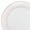 White & Rose Gold, variant on " OCCASIONS " 80 Plates Pack,(40 Guests) Heavyweight Premium Wedding Party Disposable Plastic Plates Set -40 x 10.5'' Dinner 40 x 7.5'' Salad / Dessert (White & Silver Rim)