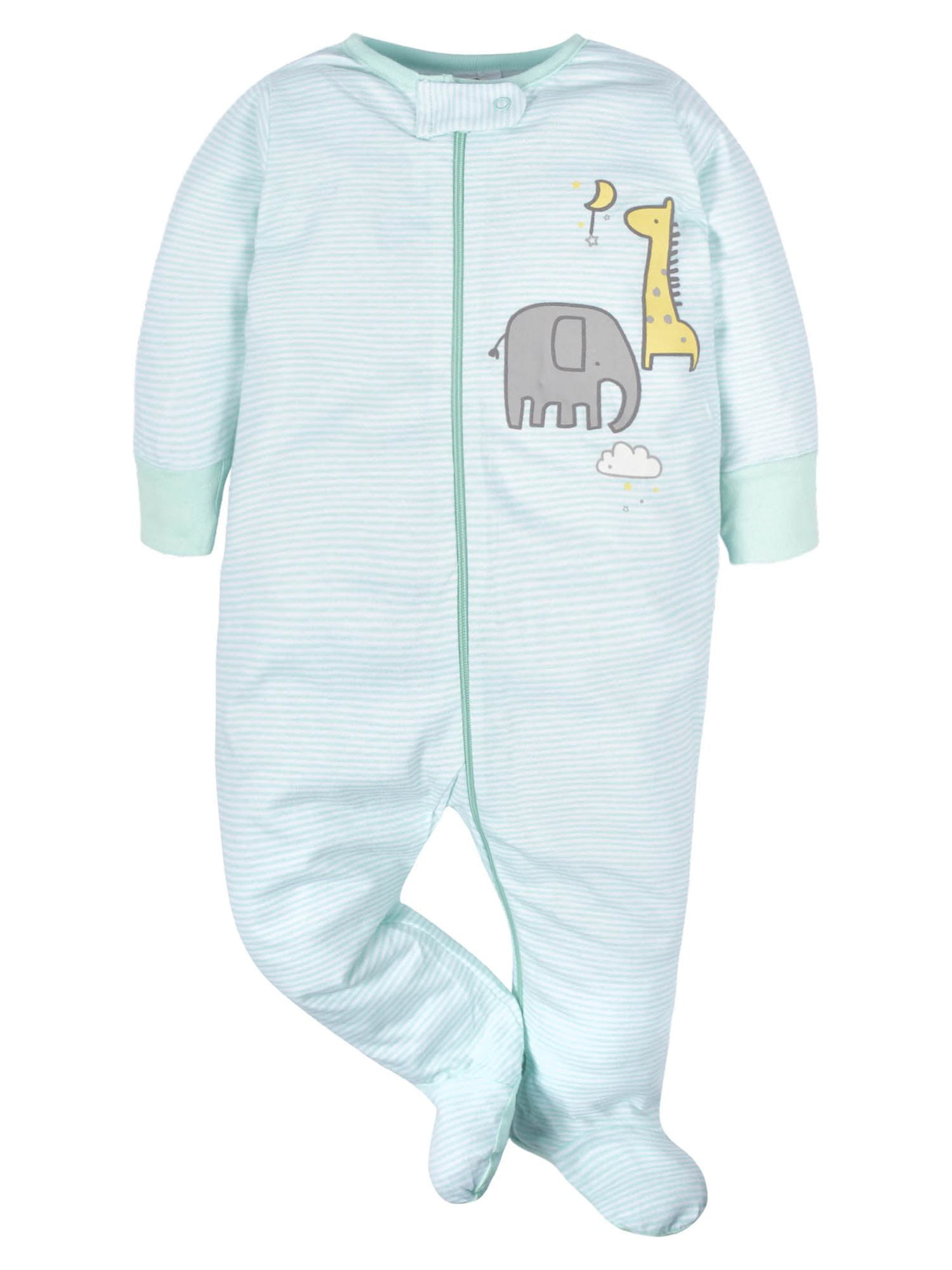 Gerber Baby Boy or Girl Gender Neutral Sleep 'n Play Footed Pajamas, 4-Pack