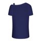 thumbnail image 4 of Fiudx Ofertas Flash Del Día Solo En Línea Blusa con Botones y Manga Corta Halter con Hombros Descubiertos para Mujer, 4 of 5