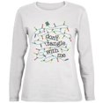 thumbnail image 1 of Christmas Dont Tangle With Me White Womens Long Sleeve T-Shirt, 1 of 1