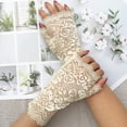 thumbnail image 1 of Breathable Lace Fingerless for Outdoor Activities Sun Driving Cycling Summer Floral Pattern Versatile Design, 1 of 3