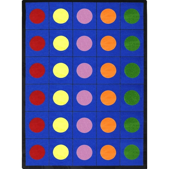 Lots of Dots 10'9" x 13'2" Area Rug In Color Multi-Color:Multi,Material:Nylon