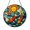 Acrylic 3.5 Inch, variant on Goldfish with Sun Motif Stained Glass Panel, Lively Aquatic Nature Window Art for Home Display