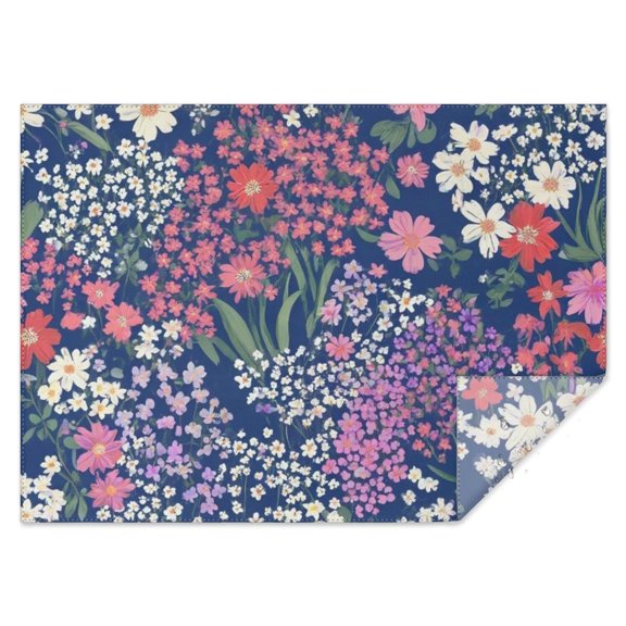 Pioneer Flower Rectangle Tablecloth 60"x84",Waterproof Polyester Rectangle Table Cloth, Wipeable Spillproof Polyester Tablecloth for Dining, Camping, Indoor and Outdoor