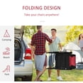 thumbnail image 3 of Outsunny 2 Piece Oversized Folding Rocking Camping Chair Set, Padded Outdoor Rockers with High Back, Armrests for Porch, Garden, Balcony, Red, 3 of 9