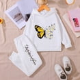 thumbnail image 2 of Gibobby Toddler Girls Outfits Sets Cute 0-12 Months 2t 3t 4t Bow Print Hoodies Tops Pants Little Girl Clothes Suit(5-6 Years,White), 2 of 5