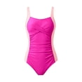thumbnail image 5 of XEGLSBU Girls Swimsuit Size 8 1 Piece Color Girls Swimsuit for Kids and Juniors Beach Pool Party Rash Guard Sun Swimwear Pink-b Size 11-12 Years, 5 of 5