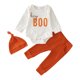 thumbnail image 1 of Gibobby Conjunto para bebé niña con estampado de manga larga para niños y niñas recién nacidos, pantalones largos, sombrero, trajes(Blanco,0-3 Meses), 1 of 5
