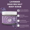 thumbnail image 3 of Amira Beauty Lavender Dead Sea Salt Exfoliating Body Scrub - Reduces Stretch Marks, Cellulite 12 oz, 3 of 9
