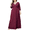 Deep Red, variant on Womens Maxi Dress Evening Party 2/3 Sleeves Lace Long Dress XL Black