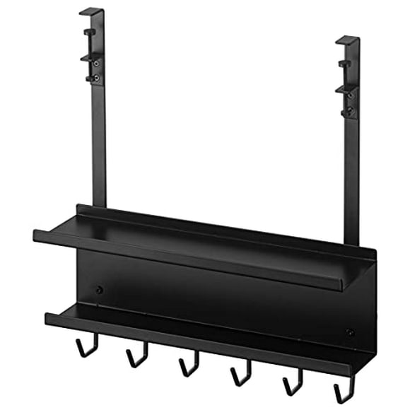 Yamazaki Support de Rangement pour Câbles et Routeurs Noir Env. W40XD11.5XH43cm Câble Intelligent Rangement Flottant Utilisation Efficace de l'Espace Mort 5462