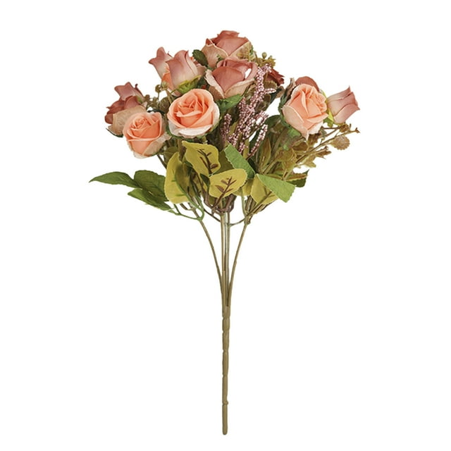Rosas Flores Artificiales Hermosa Seda Artificial Flor Falsa Boda Ramo Día de San Valentín Decoración Novial Peones Flores Artificiales